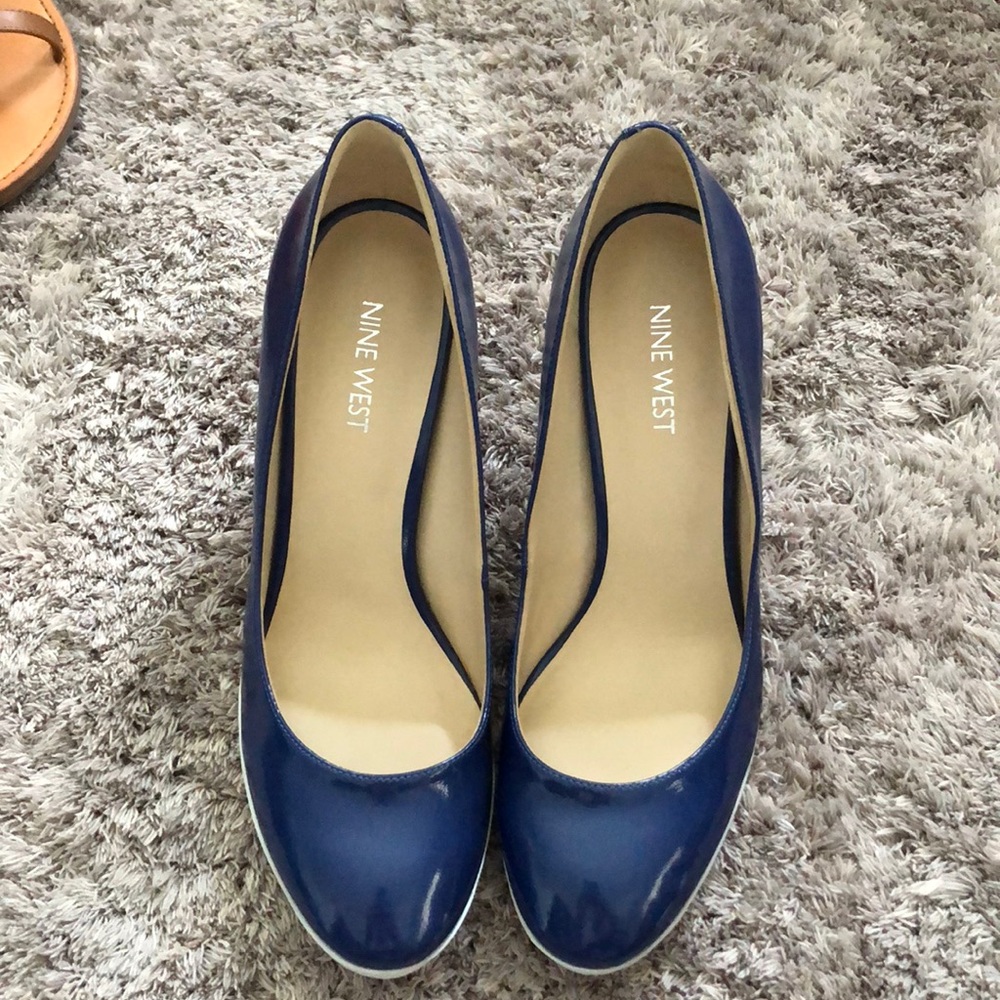 Brand New Nine West Blue Heels